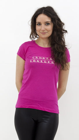Ladies pink 'Computer'  t-shirt